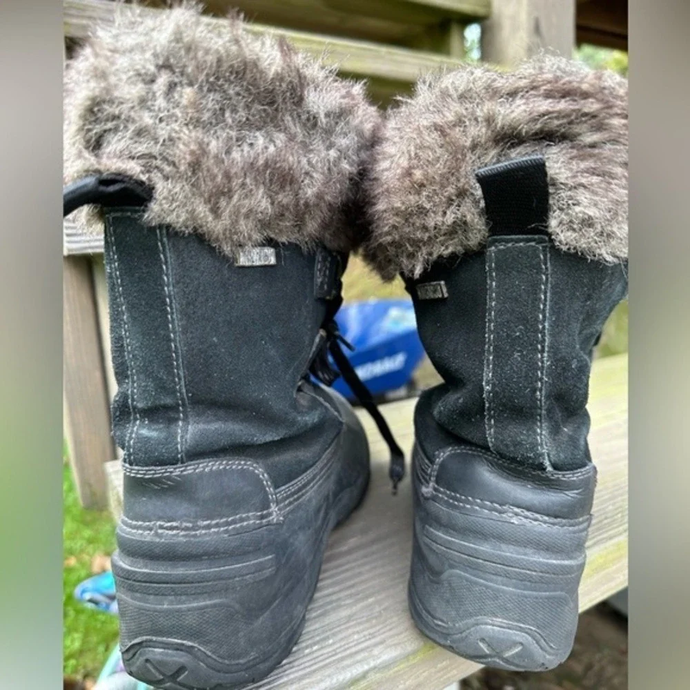 Snow Boot Khombu Waterproof‎ Black Faux Fur Woman's Size 9